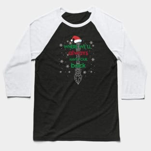 Where we'll always have your back cool chiropractic Christmas Baseball T-Shirt